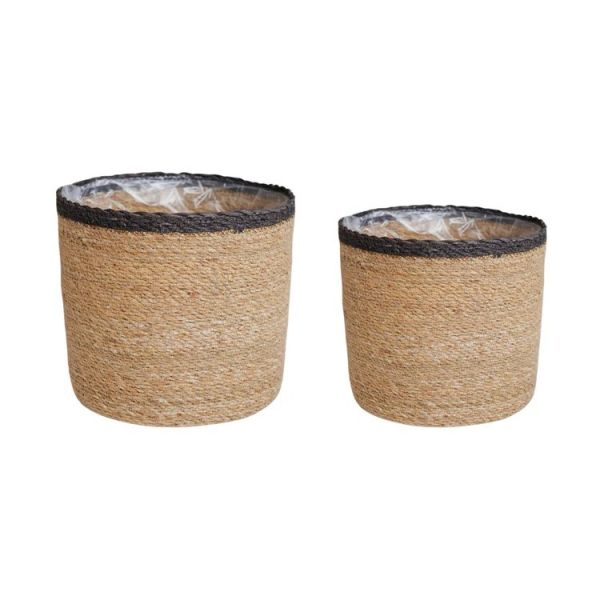 Theo Rim Basket (Set of 2) - Reed/Seagrass - Natural/Grey