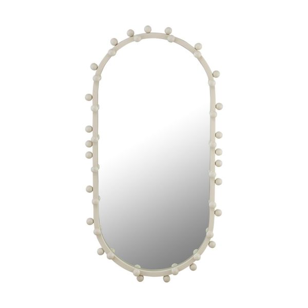 Bubbles Wall Mirror - Large Oval - Glass/Iron/MDF - L6.3 x W57.4 x H106.7 cm - Ivory