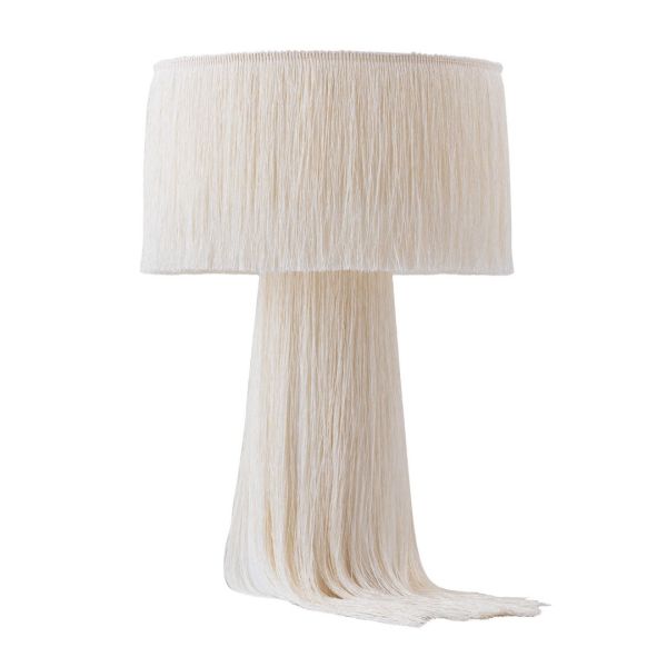 Atolla Tassel Table Lamp - Cotton - L25.4 x W25.4 x H36.8 cm - Cream