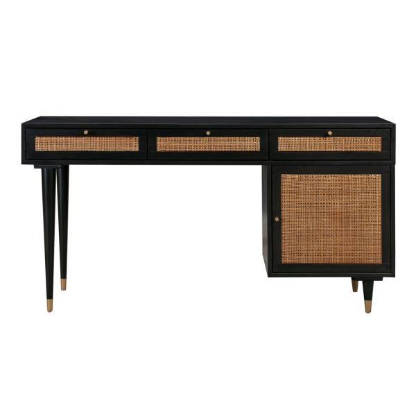 Sierra Noir Desk - Acacia - L55.9 x W152.4 x H80.5 cm - Black