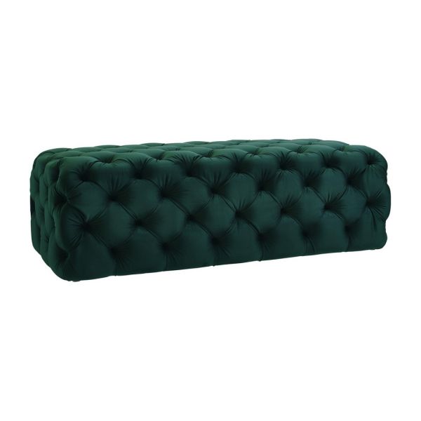 Kaylee Ottoman - Velvet/Wood - L54.1 x W125 x H39.4 cm - Green