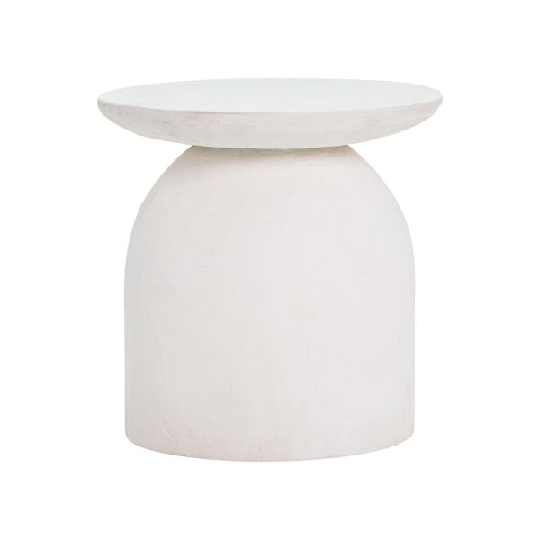 Aloe Side Table - Concrete - L52.1 x W52.1 x H50.8 cm - White