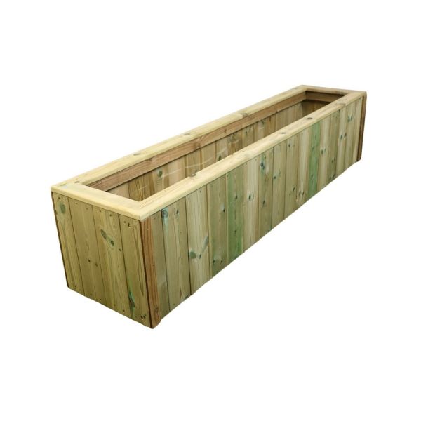T&G Wooden Planter Trough - L40 X W120 X H40 cm - Assembled