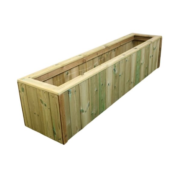 T&G Wooden Planter Trough - L40 X W150 X H40 cm - Assembled