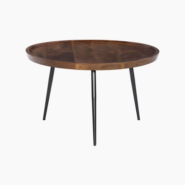 Wren Coffee Table - Mango Wood/Metal - L87 x W87 x H45 cm - Large