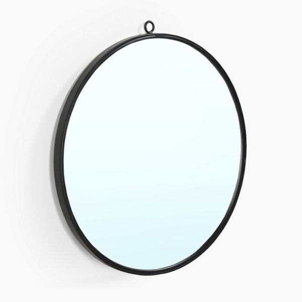 Eclipse Wall Mirror - Iron - L60 x W64 x H4 cm - Black