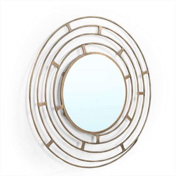 Echo Wall Mirror - Iron - L79 x W79 x H3 cm - Brass