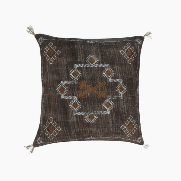 Heritage Chic Cushion - Linen/Cotton - L50 x W50 x H1 cm - Brown