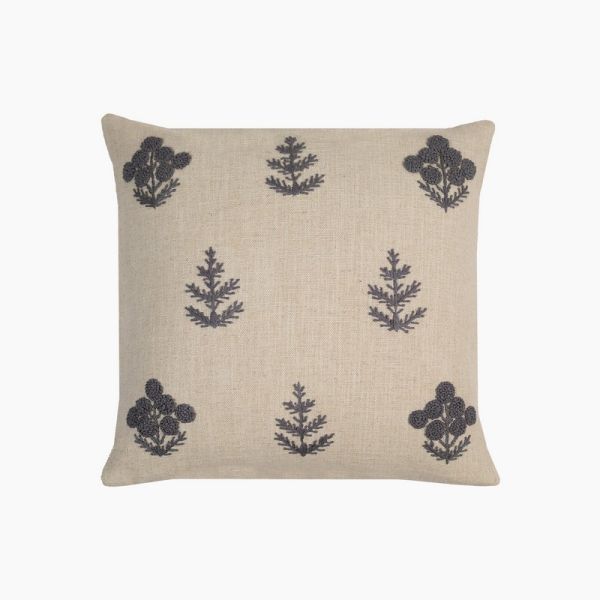 Denzel Cushion - Cotton/Linen Blend - L45 x W45 x H1 cm - Blue