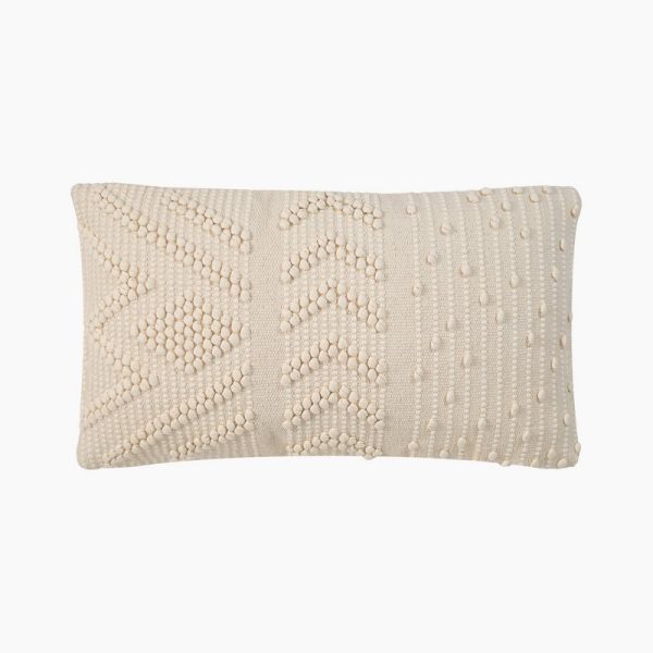 Rasa Cushion - Feather Filler - L35 x W55 x H1 cm - Off White