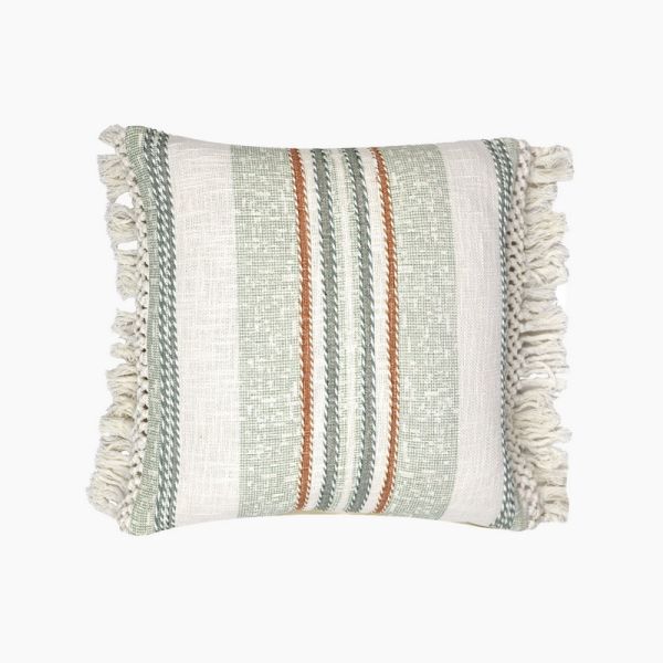 Cavan Striped Cushion - Feather Filler - L45 x W45 x H1 cm - Multicolor