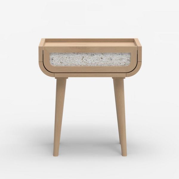 Oxy Side Table - Mango Wood/MDF/Veneer - L50 x W40 x H55 cm - Natural