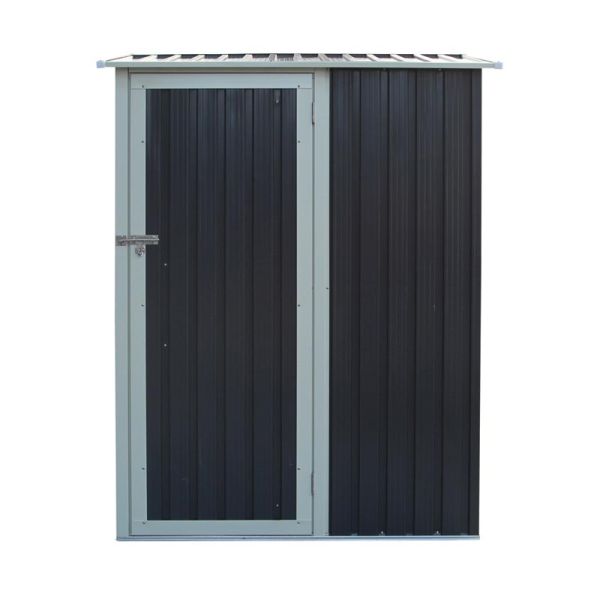 5 x 3 Trentvale Metal Pent Shed - Dark Grey - L89 x W143 x H186 cm