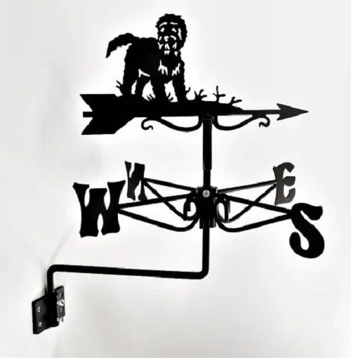 Mini Cockapoo Weathervane - Black wind vane - Steel - L38 x W38 x H45.5 cm - Black