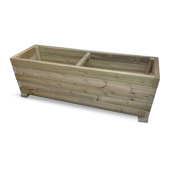 Multi Pack of 2 - Super Heavy Duty Veg Trough Planter - Timber - L60 x W180 x H50 cm - Fully Assembled