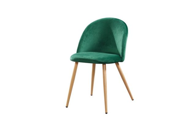 Venice Dining Chair (Pack of2) - Velvet - L55 x W51 x H78 cm - Green