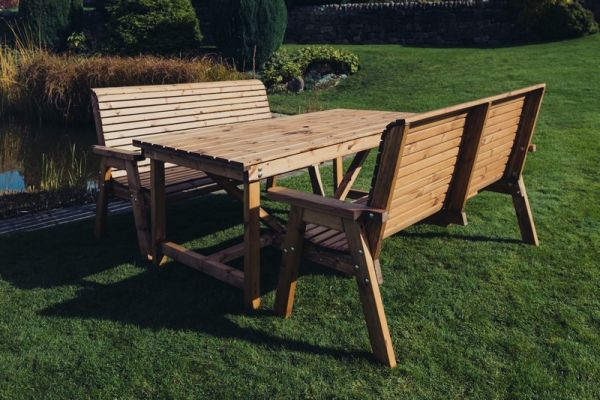 Valley 6 Seat Set 2X3B Table - Timber - L220 x W180 x H95 cm - Garden Furniture - Minimal Assembly Required