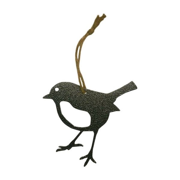 Hanging Robin Garden Art (Pack of 3) - W15 x H15 cm - Black