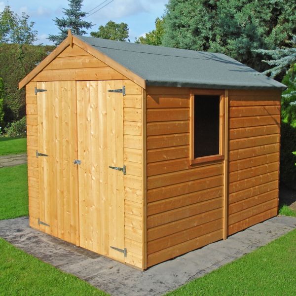 8 x 6 Feet Warwick Double Doors Tongue and Groove Garden Shed Workshop