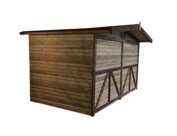 4m x 2.4m Standard Chalet - Timber - L282 x W430 x H262 cm - Minimal Assembly Required