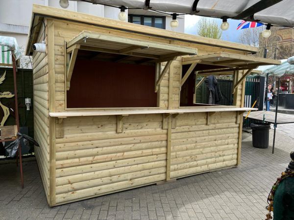 3.6m x 2.4m Grenwich Chalet - Timber - L280 x W390 x H262 cm - Minimal Assembly Required